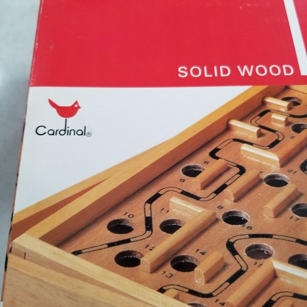 1998 Cardinal Wooden Labyrinth Game w/ Original Box • Solid Wood - Picture 3 of 11